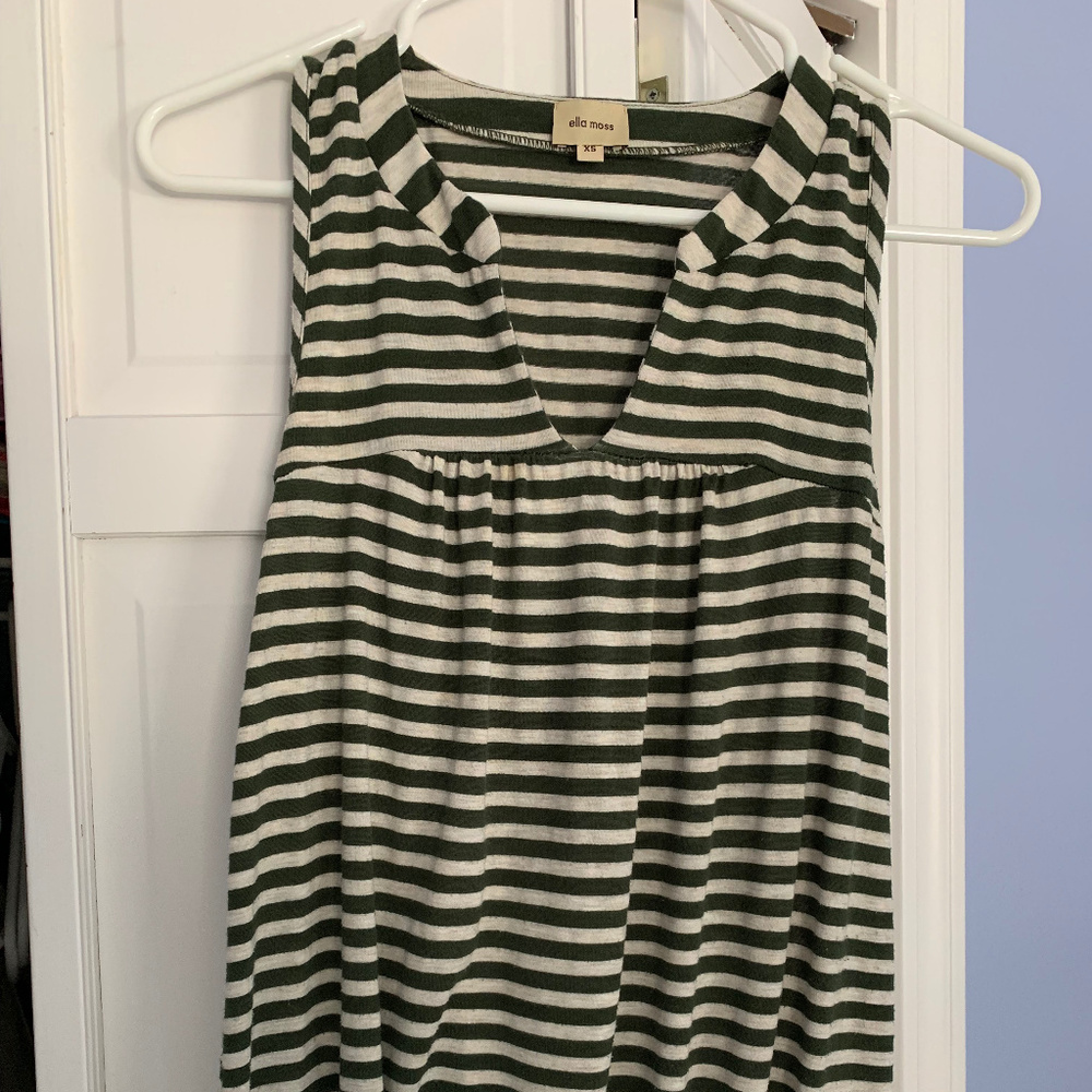Ella Moss Striped Tank (XS)